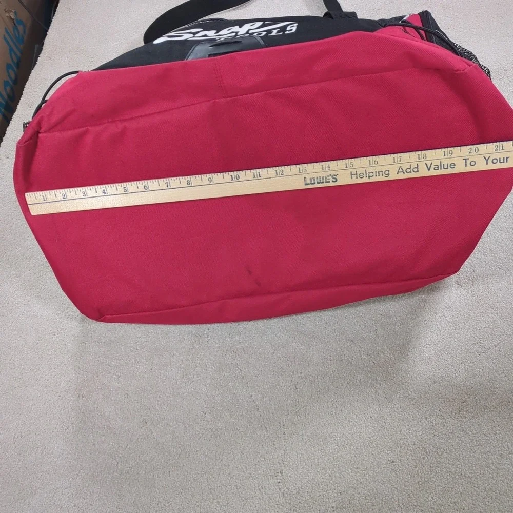 Snap-On Tools Duffle Style Gym Track Travel Bag Carry On Red/Black 20x10x10